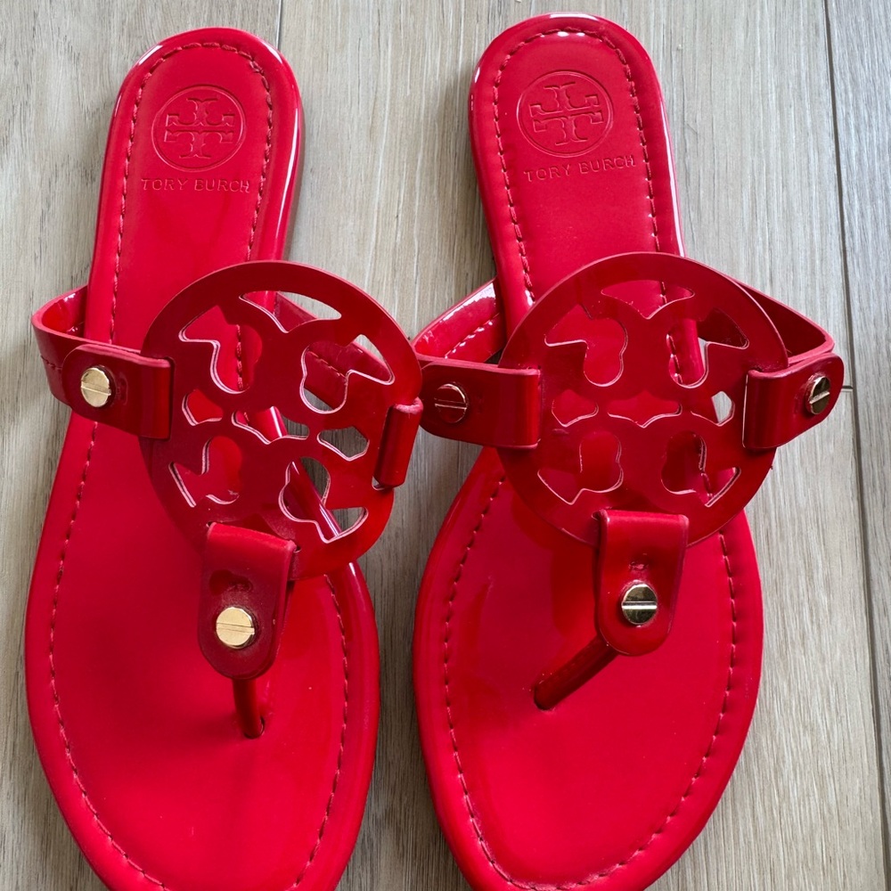 Tory Burch Glossy Red Footbed